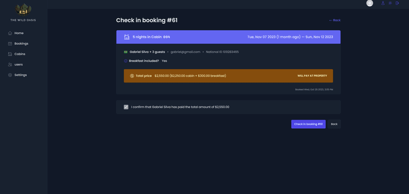 Updating cabin status